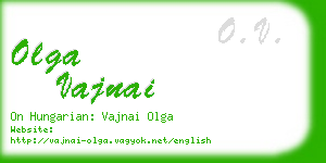 olga vajnai business card